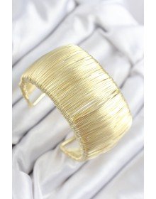 Pirinç Tel Sarma Model Gold Renk Kadın Bileklilk