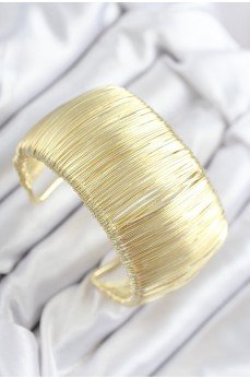 Pirinç Tel Sarma Model Gold Renk Kadın Bileklilk Pirinç Tel Sarma Model Gold Renk Kadın Bileklilk