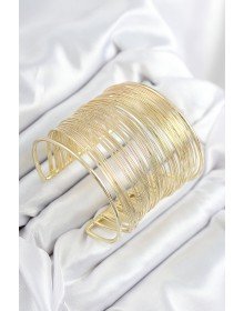 Pirinç Tel Sarma Model Gold Renk Kadın Bileklilk