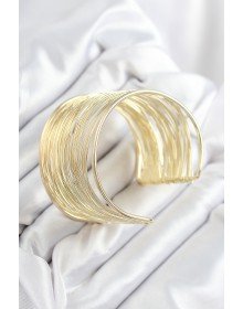 Pirinç Tel Sarma Model Gold Renk Kadın Bileklilk