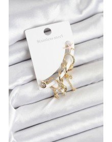 Pirinç Gold Renk Set Küpe