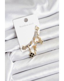 Pirinç Gold Renk Kadın Set Küpe
