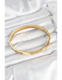 316L Çelik Gold Renk 65 mm Kadın Kelepçe Bileklik