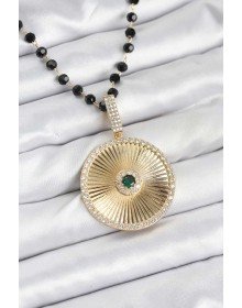 316L Çelik Zincir Kristal Boncuklu Kadın Kolye