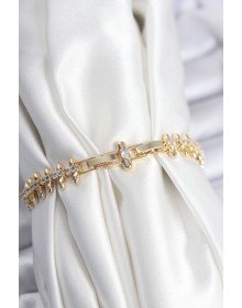 Pirinç VIP Seri Gold Renk Sıralı Damla Model Kadın Bileklik