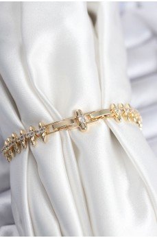 Pirinç VIP Seri Gold Renk Sıralı Damla Model Kadın Bileklik Pirinç VIP Seri Gold Renk Sıralı Damla Model Kadın Bileklik