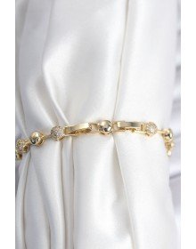 Pirinç VIP Seri Gold Renk Topçuk Model Kadın Bileklik