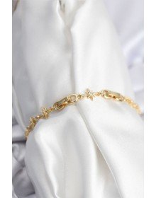 Pirinç VIP Seri Gold Renk Sıralı Kutup Yıldızı Kadın Bileklik