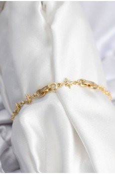 Pirinç VIP Seri Gold Renk Sıralı Kutup Yıldızı Kadın Bileklik Pirinç VIP Seri Gold Renk Sıralı Kutup Yıldızı Kadın Bileklik