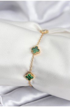 316L Çelik Gold Renk Yeşil Baby Boy Yonca Kadın Bileklik 316L Çelik Gold Renk Yeşil Baby Boy Yonca Kadın Bileklik