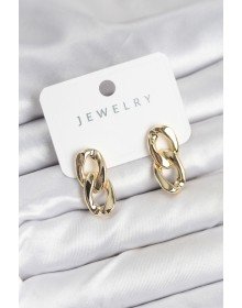 Pirinç Gold Renk Zincir Model Kadın Küpe