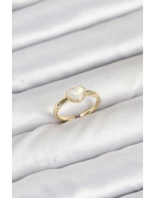 Pirinç Gold Renk Kalpli Kadın Yüzük