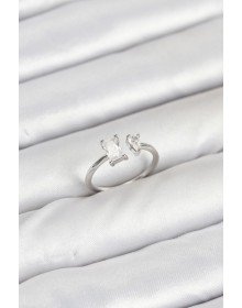 Pirinç Gold Renk Zirkon Taşlı Kadın Yüzük