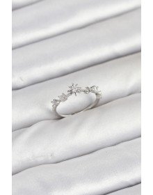 Pirinç Gümüş Renk Manifest Kadın Yüzük