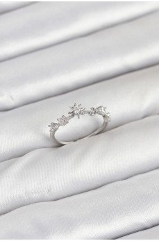 Pirinç Gümüş Renk Manifest Kadın Yüzük