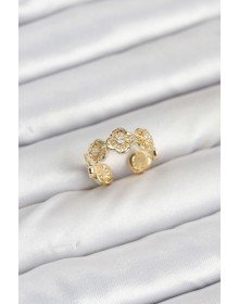 Pirinç Gold Renk Yonca Model Kadın Yüzük