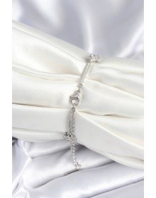 Pirinç Gümüş Renk Yıldız Model Kadın Bileklik