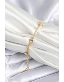 Pirinç Gold Renk Yıldız Model Kadın Bileklik