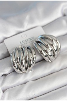 Pirinç Gümüş Renk Vintage Kadın Küpe