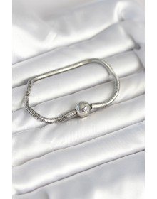 Gümüş Renk Pirinç Charm Bileklik