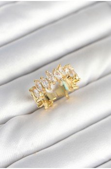 Pirinç Arpa Baget Zirkon Taşlı Kadın Yüzük