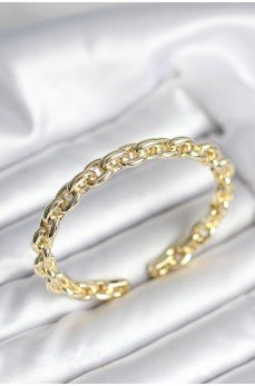 Zincir Model Gold Renk Pirinç Kadın Bileklik Zincir Model Gold Renk Pirinç Kadın Bileklik