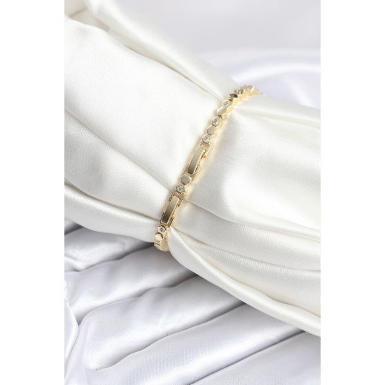 Pirinç Gold Renk İnce Petek Model Kadın Bileklik