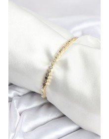 Pirinç Gold Renk İnce Petek Model Kadın Bileklik