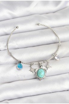 Caretta Caretta Charmlı Gümüş Renk Kadın Bileklik Caretta Caretta Charmlı Gümüş Renk Kadın Bileklik