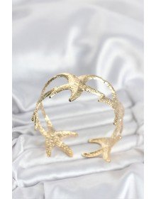 Pirinç Gold Renk Deniz Yıldızı Model Kadın Bileklik