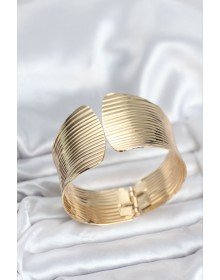 Pirinç Gold Renk Levha Model Kadın Bileklik