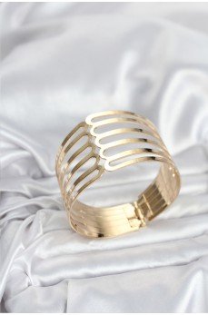 Gold Renk Pirinç Kaburga Model Kadın Bileklik Gold Renk Pirinç Kaburga Model Kadın Bileklik