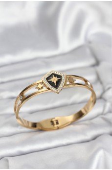 316L Çelik Gold Renk Kutup Yıldızı Kelepçe Bileklik