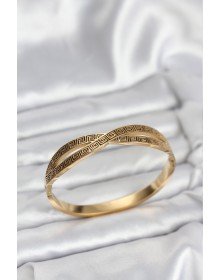 316L Çelik Gold Renk Vintage Kadın Kelepçe Bileklik