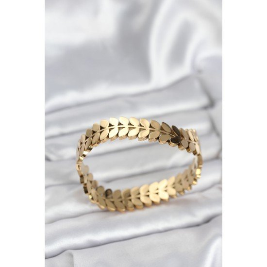 316L Çelik Başak Model Kadın Kelepçe Bileklik