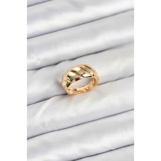 Gold Renk Bombeli Sarmal Yüzük