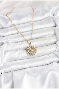 316L Çelik Zincir Gold Renk Güneş Model Kadın Kolye