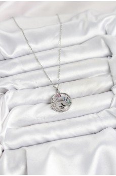 316L Çelik Zincir Gümüş Renk Zirkon Taşlı Kelebekli Kadın Kolye 316L Çelik Zincir Gümüş Renk Zirkon Taşlı Kelebekli Kadın Kolye