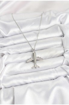 316L Çelik Zincir Gümüş Renk Uçak Model Kadın Kolye 316L Çelik Zincir Gümüş Renk Uçak Model Kadın Kolye