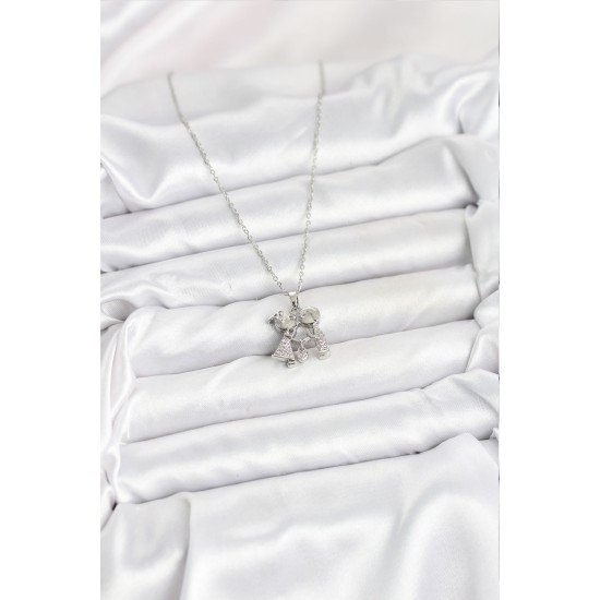 316L Çelik Zincir Gümüş Renk Erkek Kız Model Kadın Kolye