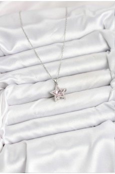 316L Çelik Zincir Gümüş Renk Pembe Taşlı Yıldız Model Kadın Kolye 316L Çelik Zincir Gümüş Renk Pembe Taşlı Yıldız Model Kadın Kolye