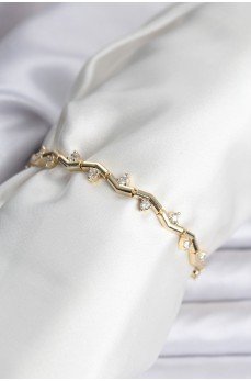 Zikzak Model Pirinç Gold Renk Bileklik Zikzak Model Pirinç Gold Renk Bileklik