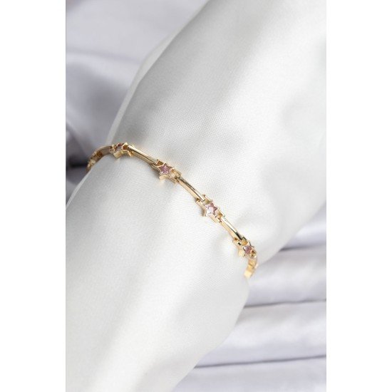 Yıldız Model Gold Renk Pirinç Bileklik Yıldız Model Gold Renk Pirinç Bileklik