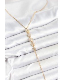 316L Çelik Zincir Gold Renk Yıldız Model Y Kolye