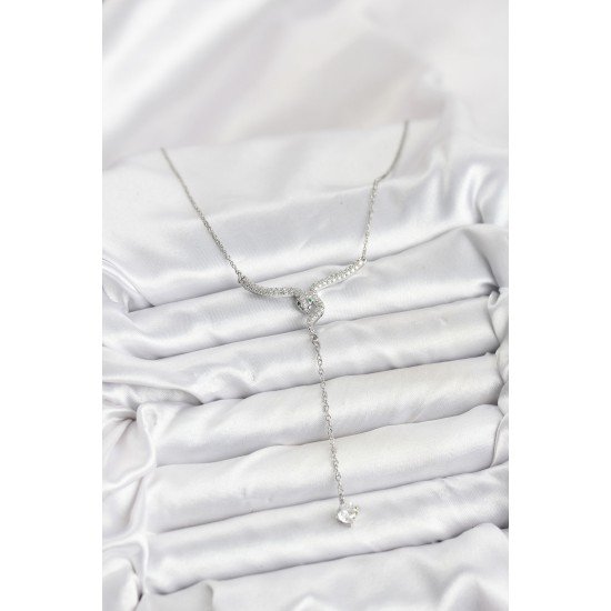 316L Çelik Zincir Gümüş Renk Yılan Model Y Kolye 316L Çelik Zincir Gümüş Renk Yılan Model Y Kolye