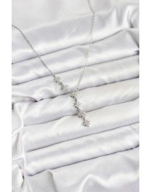 316L Çelik Zincir Gümüş Renk Kutup Yıldızı Model Kadın Kolye