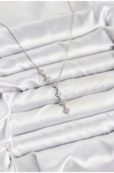 316L Çelik Zincir Gümüş Renk Kutup Yıldızı Model Kadın Kolye