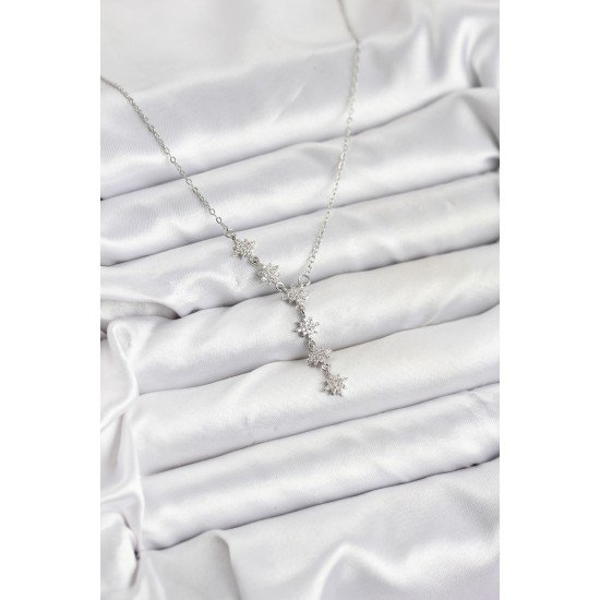 316L Çelik Zincir Gümüş Renk Kutup Yıldızı Model Kadın Kolye 316L Çelik Zincir Gümüş Renk Kutup Yıldızı Model Kadın Kolye