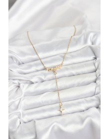 316L Çelik Zincir Gold Renk Yıldız Model Y Kadın Kolye