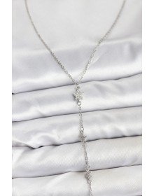 316L Çelik Zincir Gümüş Renkli Yıldız Model Kadın Y Kolye